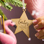 Baby's First Christmas Engraved Star Decoration, thumbnail 1 of 3
