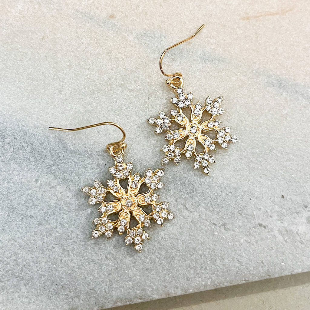 Snowflake Drop Earrings, 1 of 1