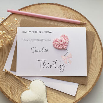Personalised 30th Birthday Daughter In Law Card, 2 of 2