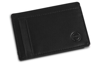 Black Grain Leather Card Holder With Rfid Protection, 3 of 5