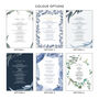 Blue Floral Favourite Wedding Words Personalised Print, thumbnail 2 of 9
