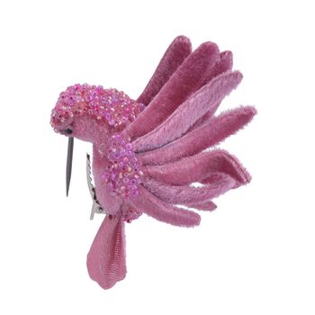 Pink And Pearl Hummingbird Clip On Decorations, 4 of 4