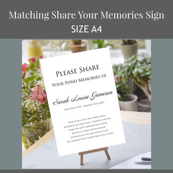 Memory Table Sign, 4 of 6