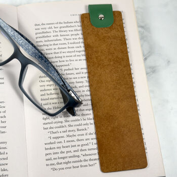Personalised Leather Bookmark For Teacher, 5 of 7