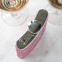 Personalised Pink Diamante Hip Flask With Funnel, thumbnail 4 of 5