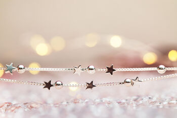 Sweet 16 Silver Stars Bracelet, 2 of 5