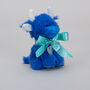 Personalised Mini Dark Blue Collectible Highland Soft Toy Cow, Gift Box, thumbnail 4 of 11