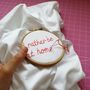 Hand Embroidered Personalised Slogan T Shirt, thumbnail 2 of 12
