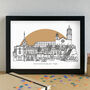 Sitges Skyline Travel Art Print Unframed, thumbnail 3 of 6