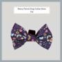 Navy And Pink Floral Dog Collar Bow Tie, thumbnail 1 of 3