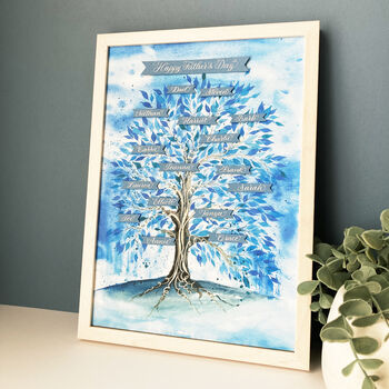 Fathers Day Personalised Family Tree Gift, 7 of 9