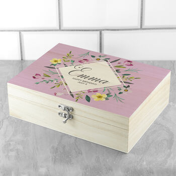 Personalised Spring Blossom Tea Box With Tea Selection, 4 of 7