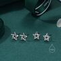 Sterling Silver Pentagram Stud Earrings, thumbnail 5 of 11