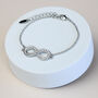 Sparkly Silver Infinity Charm Bracelet, thumbnail 1 of 3