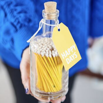 Yellow 'Happy Days' Bottle Matches, 3 of 5