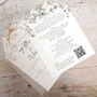 Willow Foliage Vellum Tag Wedding Invitations, thumbnail 3 of 6