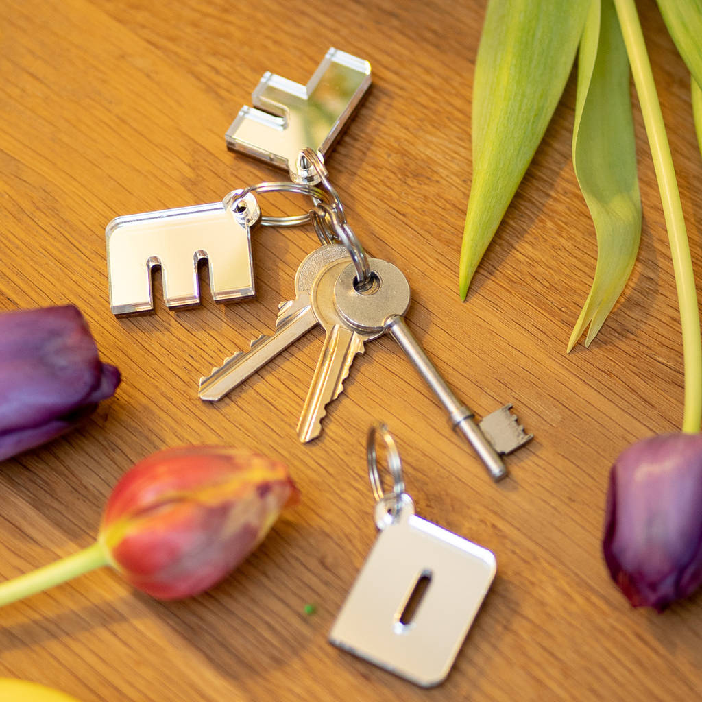 Image of Mirrored Letter Keyring