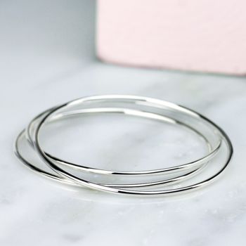 Simple Silver Bangle, 3 of 6