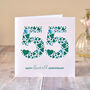 Personalised Love Hearts Emerald 55th Anniversary Card, thumbnail 2 of 6