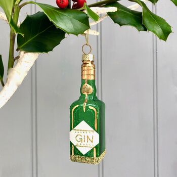 Christmas Sequin Glass Gin Bauble, 3 of 3