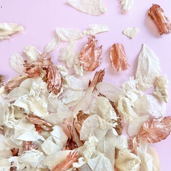 Ivory And Rose Gold Wedding Confetti | Biodegradable, 4 of 4