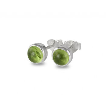 Birthstone Studs With Peridot For August, 2 of 3