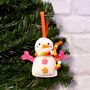 Snowman Handmade Christmas Decoration Bright, thumbnail 1 of 2