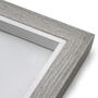 Pack Of Two Grey Wooden Photo Frame For Wall Desk, thumbnail 5 of 9
