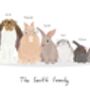 Personalised Rabbit Family Print, thumbnail 2 of 2