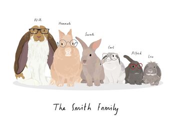 Personalised Rabbit Family Print, 2 of 2