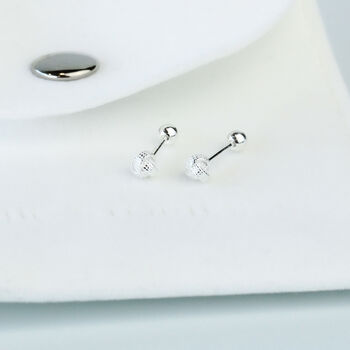 Sterling Silver Rope Knot Design Screw Back Stud Earrings, 3 of 4