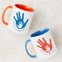 Personalised Daddy And Me Handprints Father's Day Mug, thumbnail 1 of 8