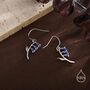 Sterling Silver Bluebell Flower Drop Dangle Earrings With Enamel, thumbnail 3 of 11