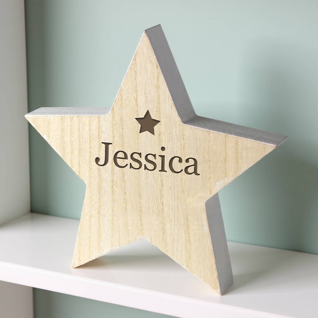 Personalised Any Name Star Decoration Gift, 1 of 4