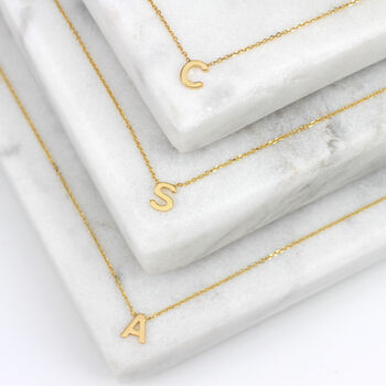 9ct Gold Mini Initial Necklace With Personalised Photobox, 9 of 11