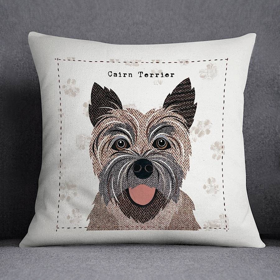 personalised dog bone cushion