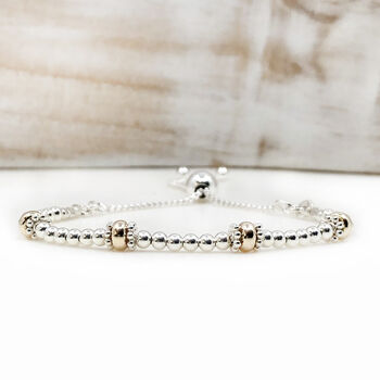40th Birthday 9ct Gold And Silver Milestone Bracelet, 6 of 10