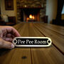 Pee Pee Room Metal Door Sign Modern, thumbnail 4 of 6