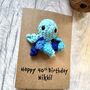 Personalised Name Age Octopus Crochet Birthday Card Handmade, thumbnail 7 of 12