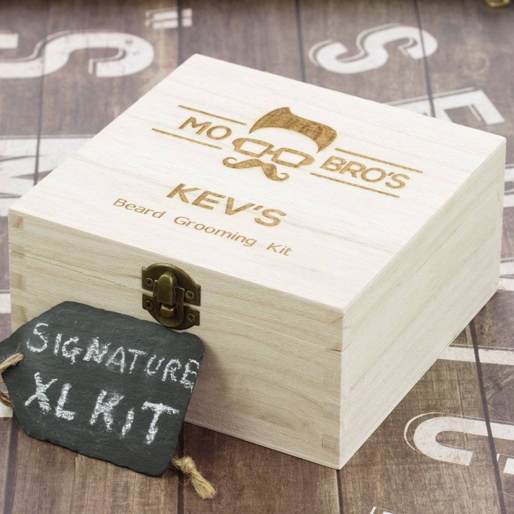 mo bro's signature wooden beard box by mo bro's premium grooming
