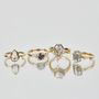 18ct Gold Round Salt And Pepper Diamond Engagement Ring, thumbnail 4 of 4