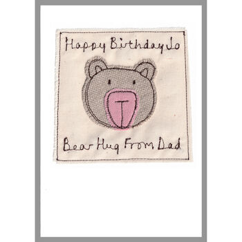 Personalised Bear 1st Or Any Birthday Card For Girl, 8 of 11
