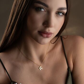 Sterling Silver Maltese Cross Necklace, 5 of 8