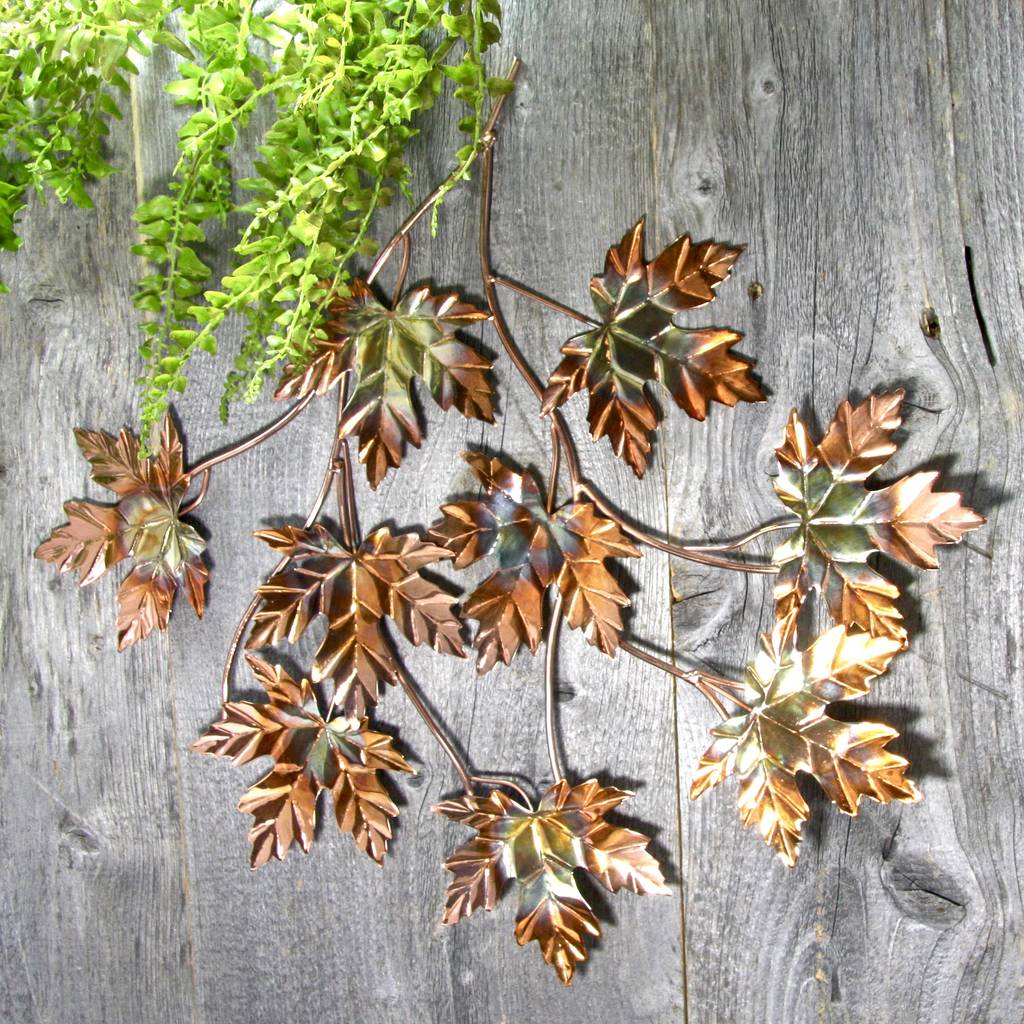 Copper Leaf Wall Art By London Garden Trading