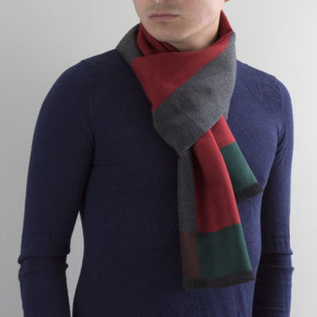 Personalised Men's Colourblock Cashmere Scarf, 2 of 9