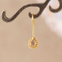 Champagne Diamond Oval Shaped Drop Earrings, thumbnail 6 of 9