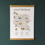 Cycle The Dales Illustrated Map Checklist Print, thumbnail 2 of 8