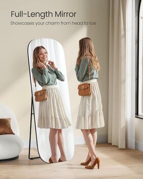 Rounded Full Body Mirror Standing Frame, 3 of 7
