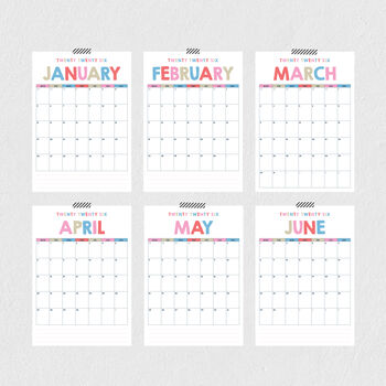 2026 Monthly Wall Planner Individual Pages, 10 of 10
