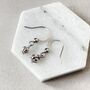 Tiny Crown Earrings Rhodium Plated Hook Earrings Gift, thumbnail 1 of 5